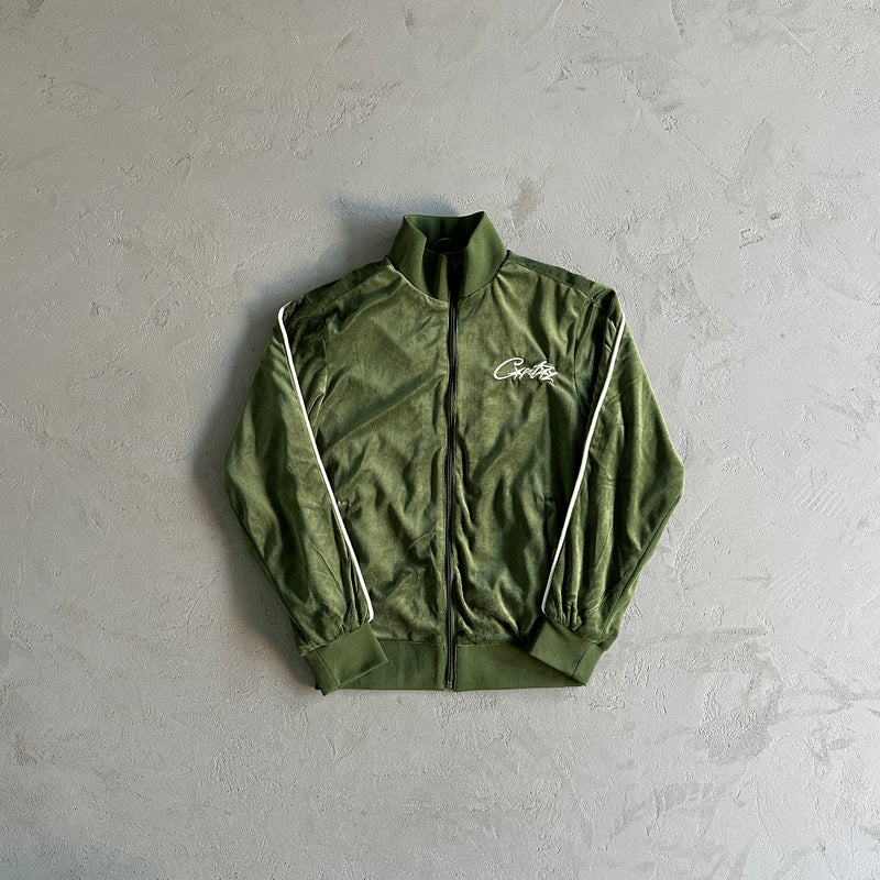 Conjunto Corteiz VVS Velour Jacket Green