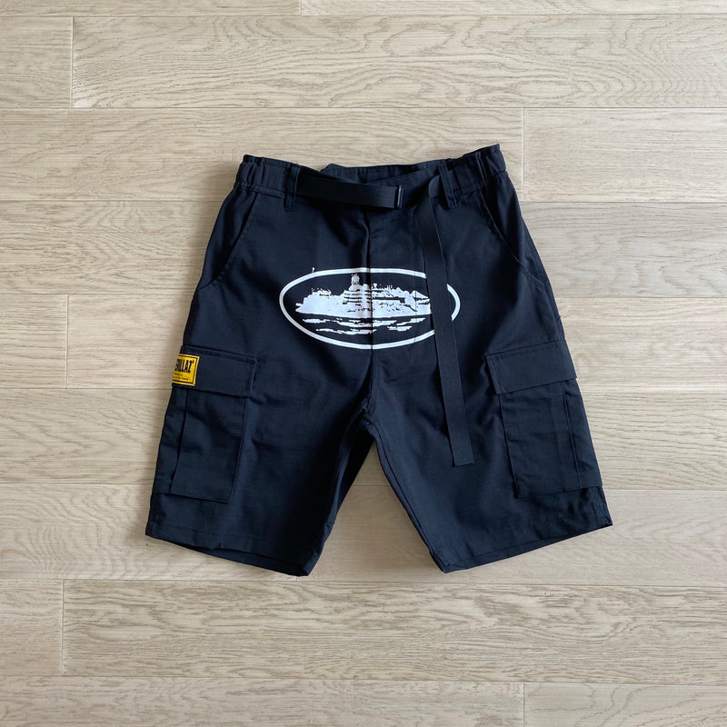 Short Corteiz Cargo Black/White