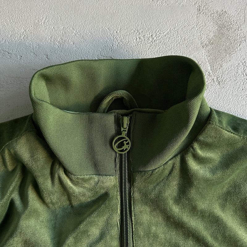 Conjunto Corteiz VVS Velour Jacket Green