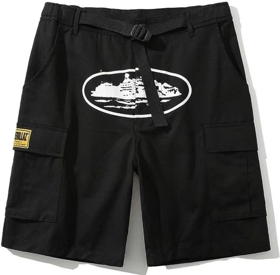 Short Corteiz Cargo Black/White