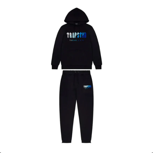 Conjunto Trapstar Chenille Preto/Azul