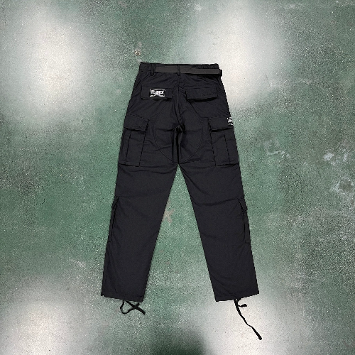 Calça Corteiz Guerillaz Cargo Triple Black Logo