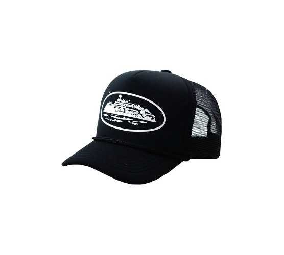 Boné Corteiz Puff Print Trucker Preto