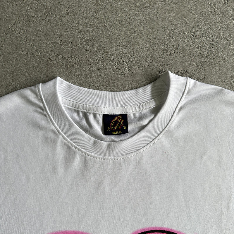 Camiseta Corteiz Alcatraz Pink Heart Tee