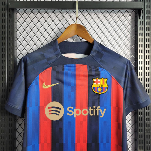 Camisa Barcelona Home 22/23 s/n° Torcedor Nike Masculina - Azul+Vermelho